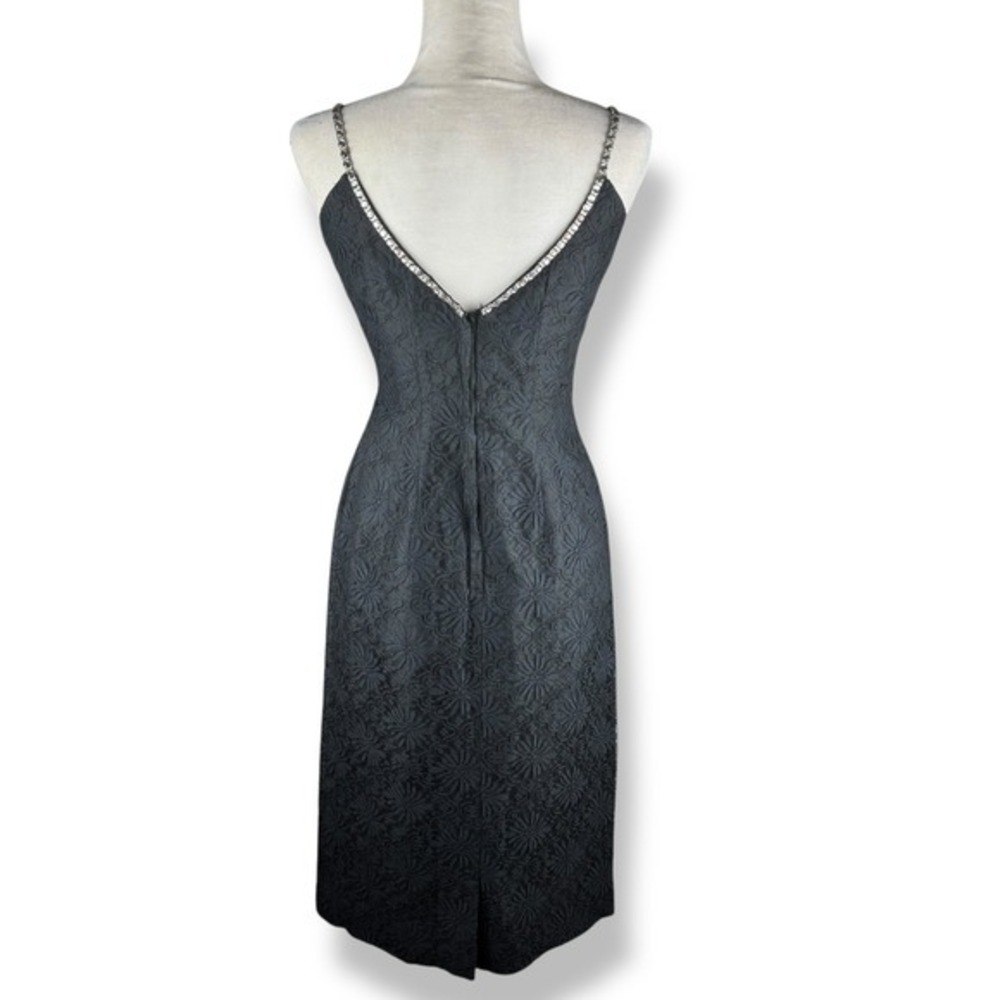 Lilli Diamond Black Lace Wiggle Dress Womens‎ Size Small Glam Vintage 50s 60s - Picture 2 of 16